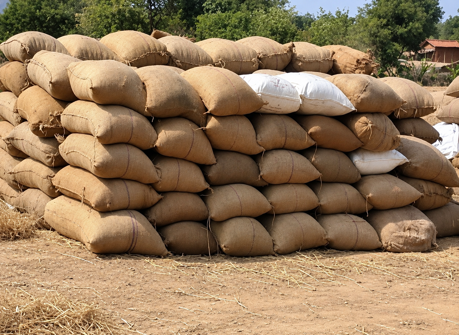Geo-Tagged Jute Sacks at Village Procurement Center